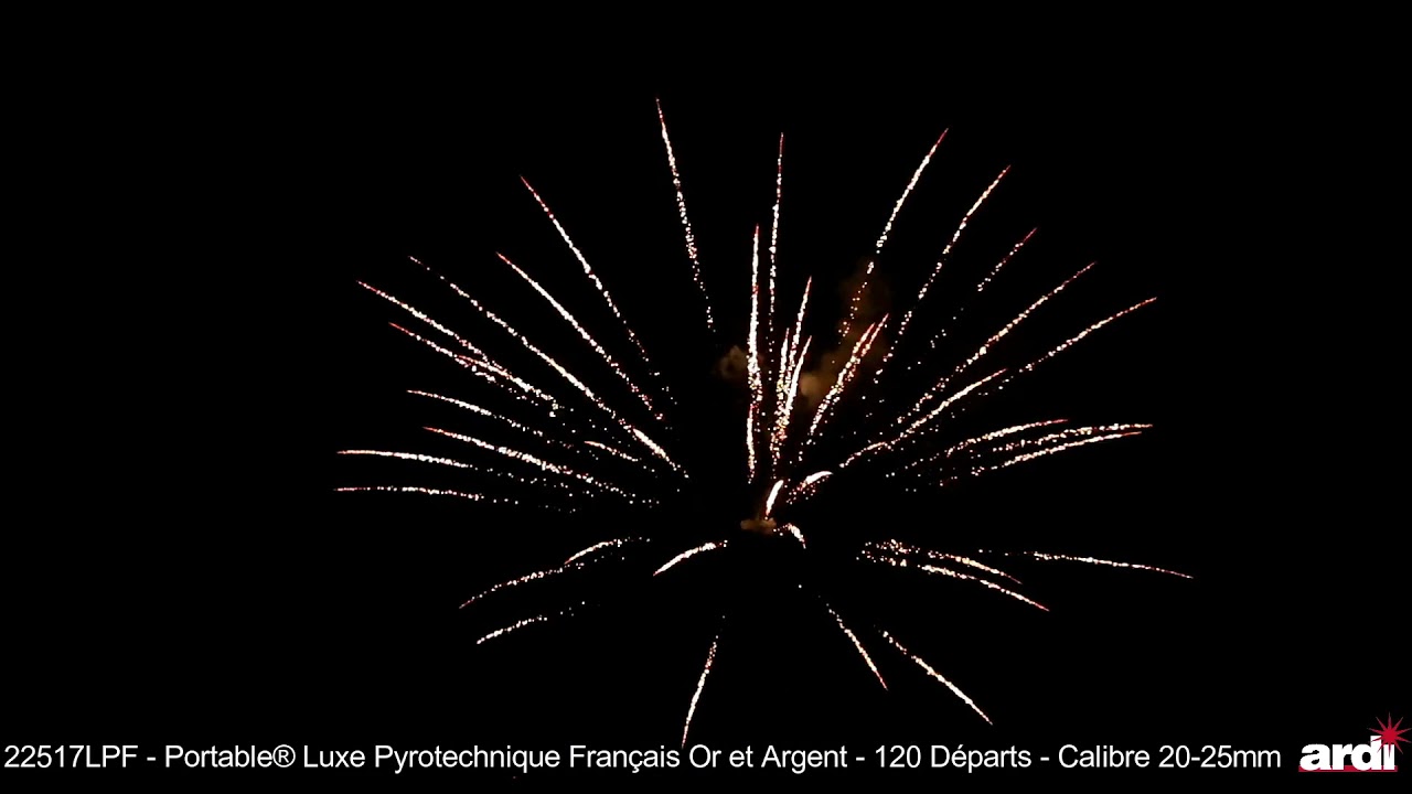 Feu d'artifice portable automatique luxe or & argent 2MIN | France Effect