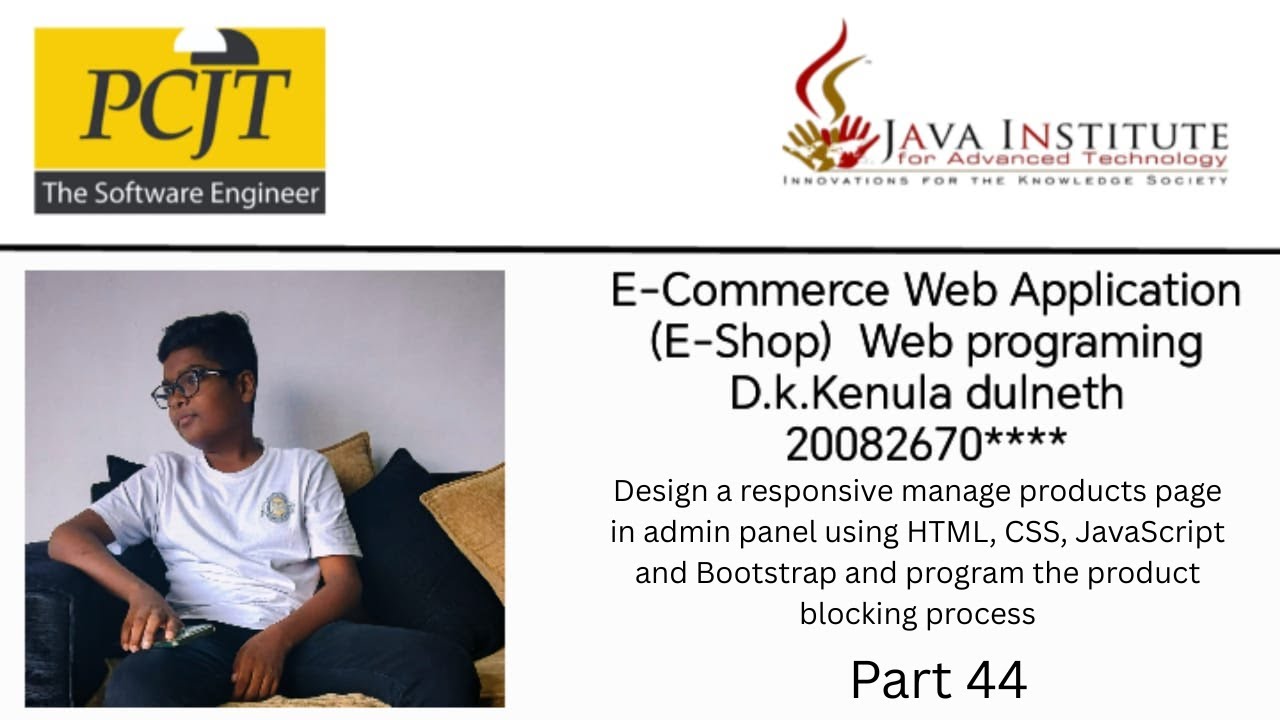 E-Shop Project | Part 44 | Web Programing 1 | Java Institute
