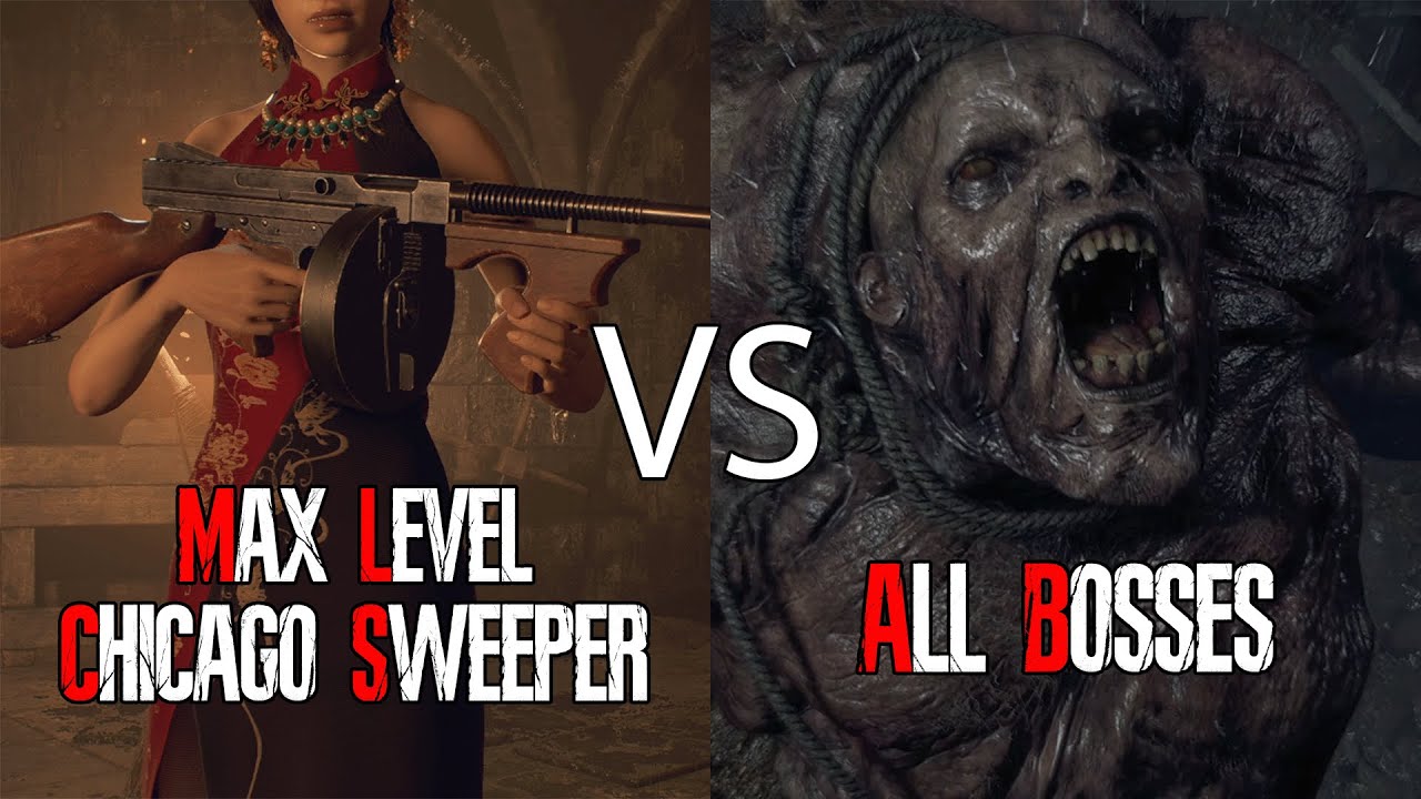 Max Level Chicago Sweeper vs All Bosses (Professional) | RE4 Remake Separate Ways