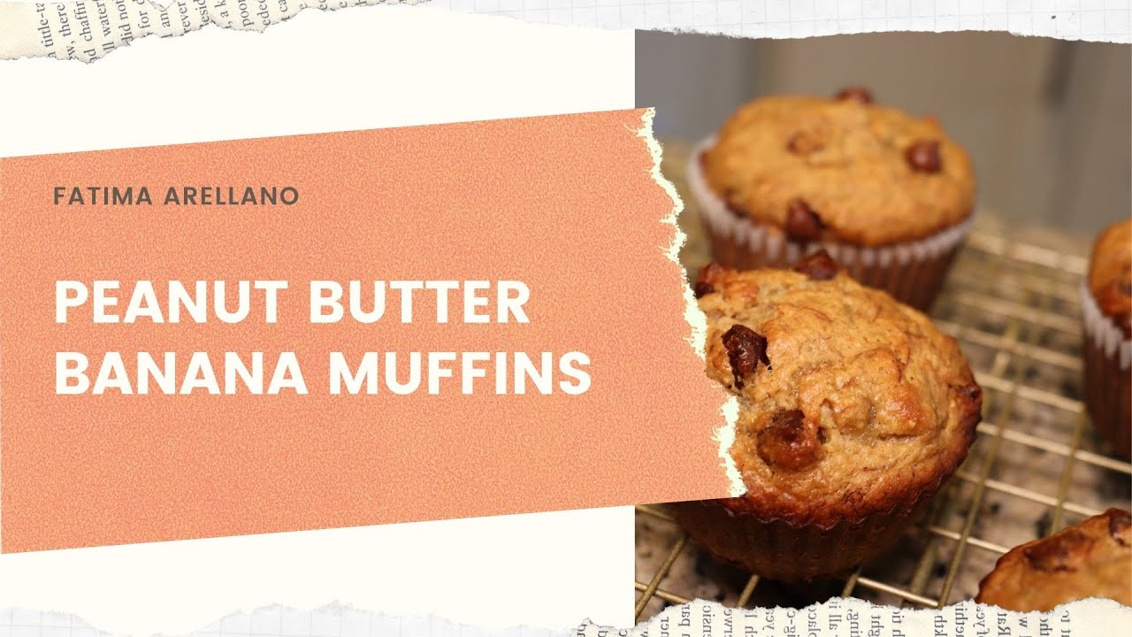MUFFINS SALUDABLES DE CREMA DE CACAHUATE Y PLATANO (HEALTHY MUFFINS PEANUT BUTTER AND BANANA)
