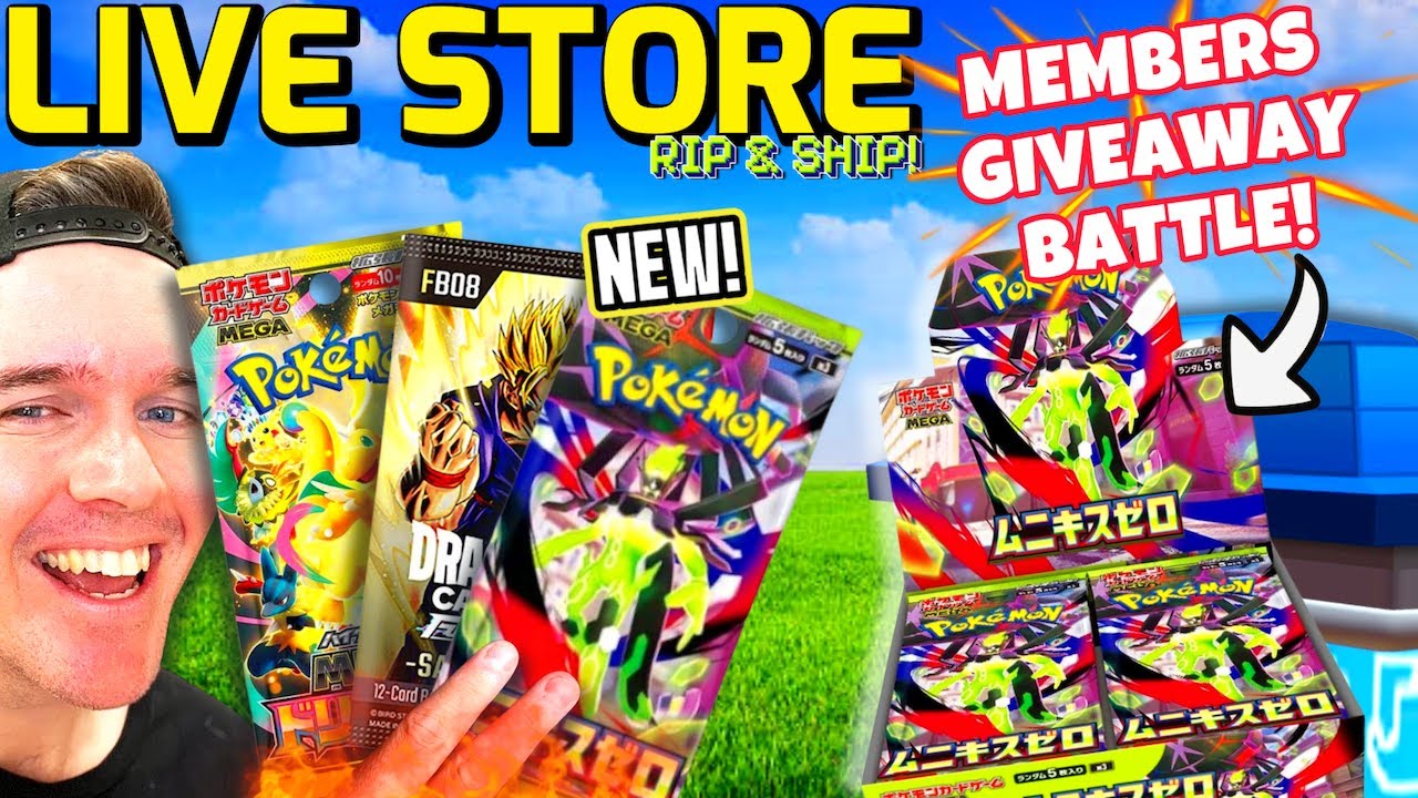 🔴 [LIVE] Saturday Night! | New Mega Set | Member Giveaway | Live TCG Store