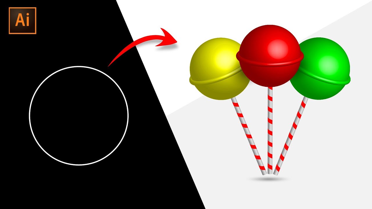 How To Make a 3D Lollipop in Illustrator