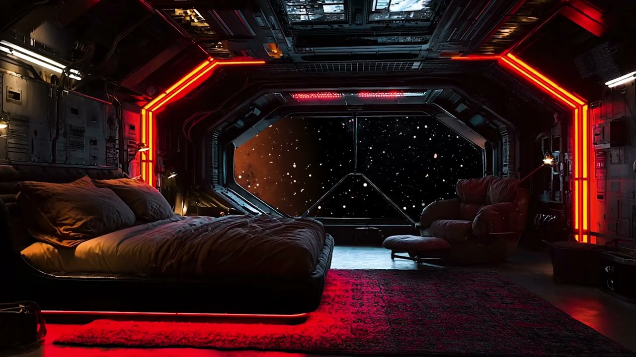 Sleeping in Deep Space 🌌 | Relaxing Starship Sounds & White Noise for Inner Peace & Focus