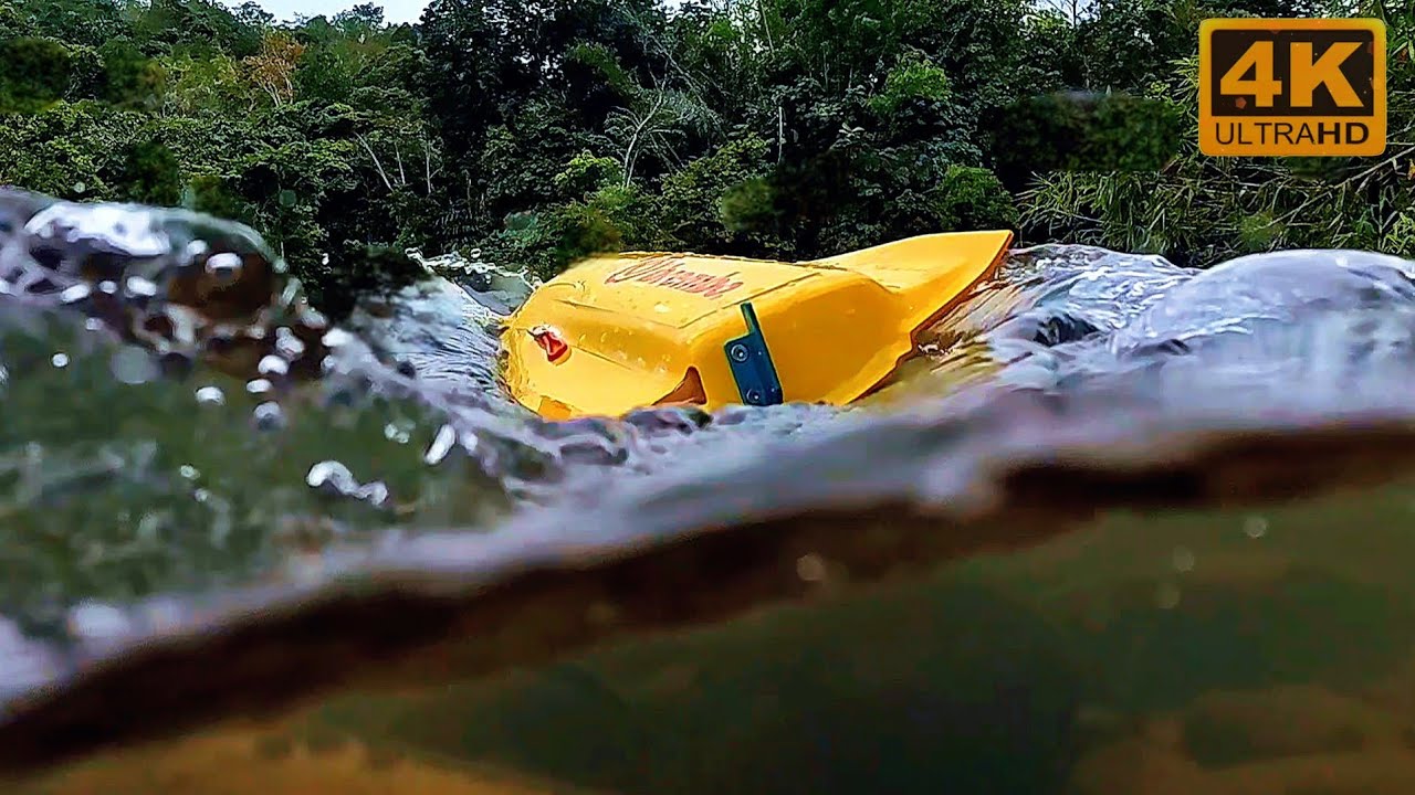 Amazing flying fish rc boat: Tenshock mini eco volador 3S [4K]