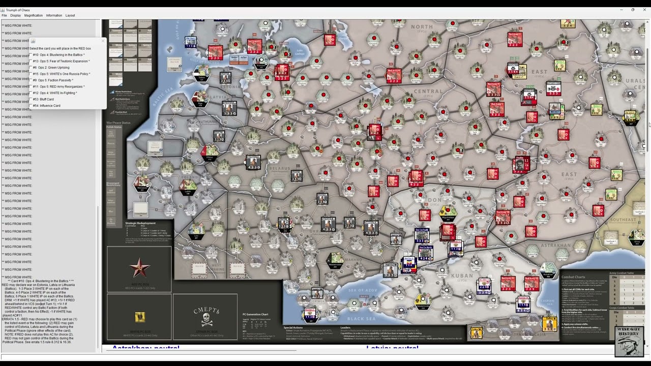 Triumph of Chaos -The Russian Civil War [1st Ed. via Wargameroom.com] - Turn 1 playthrough