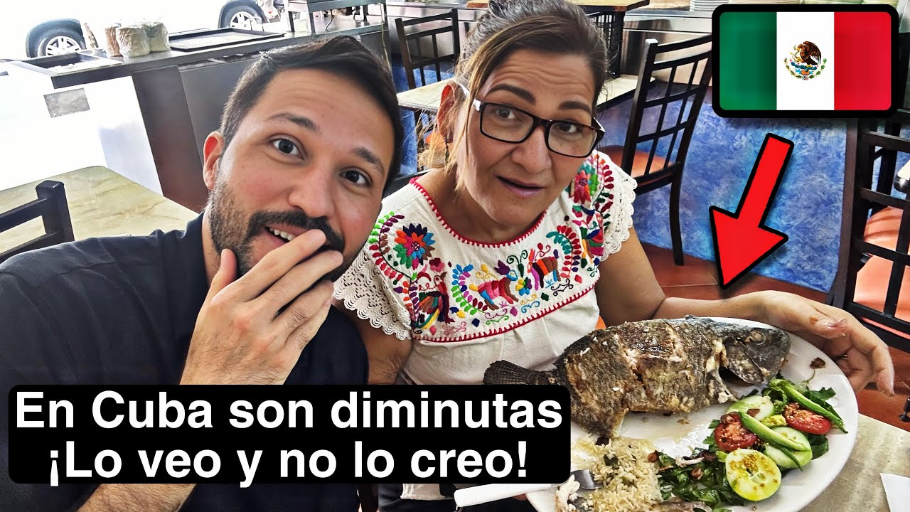 mi mamá🇨🇺 quedó TRAUMADA al ver el tamaño de una mojarra mexicana