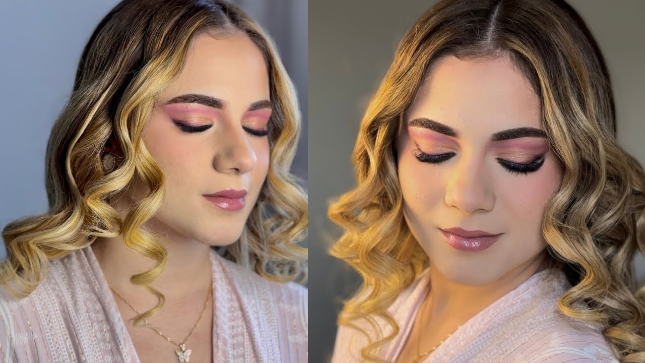 Make rosa 🌸 Maquiando cliente