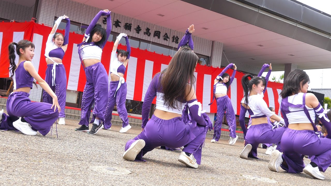 【チアダンス】【キッズダンス】富山グラウジーズ G.O.W ダンススクール 市民プールエキスパートクラス(5チーム目) 八丁道おもしろ市 横動画 2024年5月19日