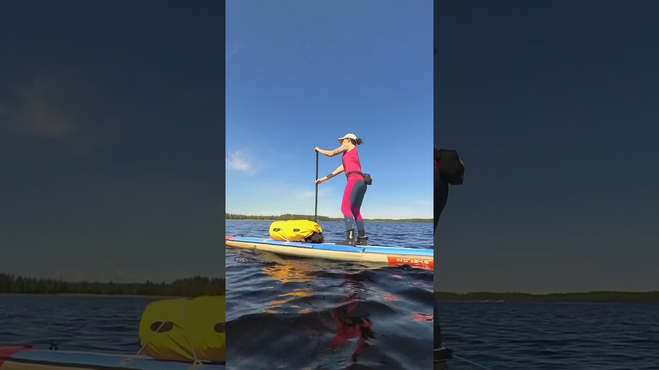 Sup paddling home after an Amazon hammock camping night! #paddleboarding #standuppaddle #sup
