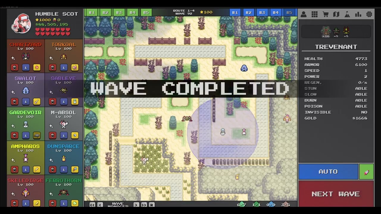 Pokemon Pokepath TD Patch 1.4 How To Beat Route 1-4 + Boss