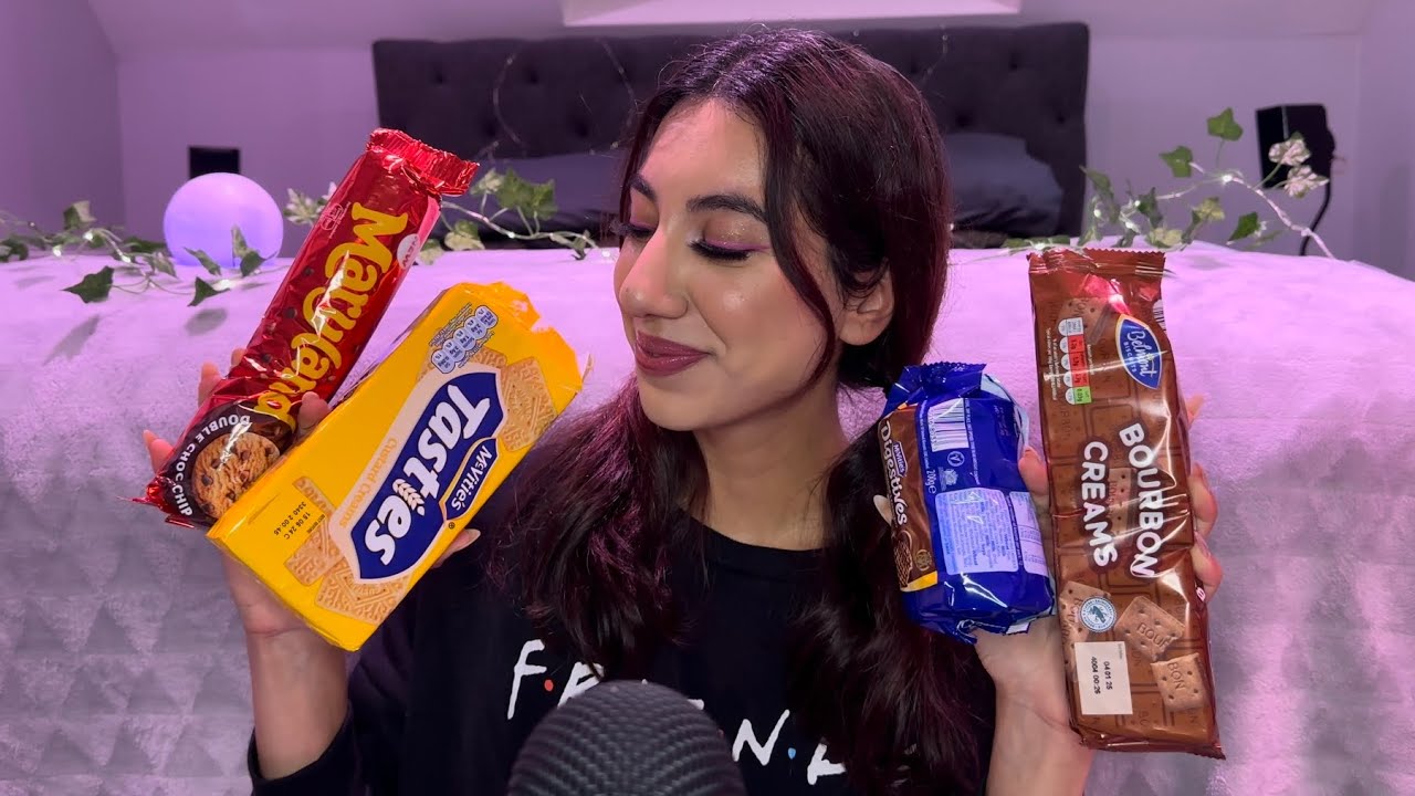 ASMR Eating Popular British Biscuits (Crunchy Tingly Eating Sounds) Mukbang