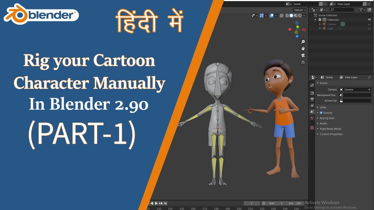 Blender | Rig your Cartoon Character Manually | Hindi, Easy | Part-1