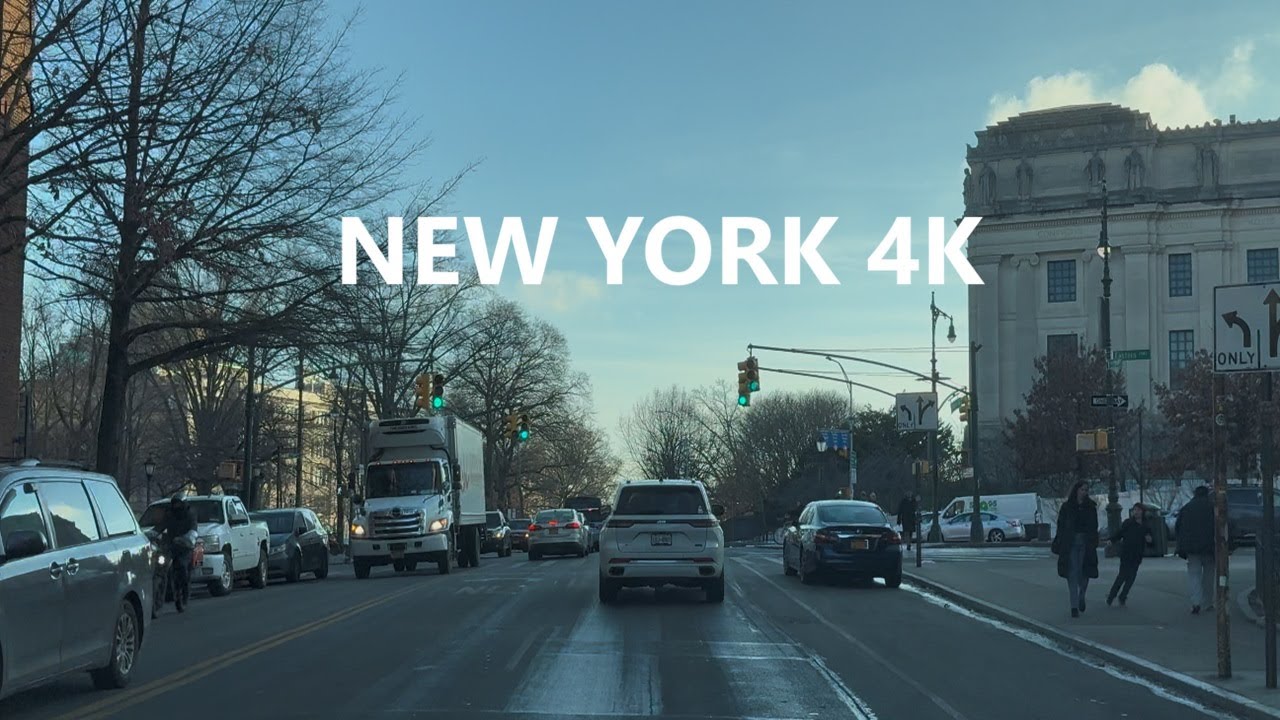 4K New York - Driving tour of Brooklyn ( Washington Avenue & Ocean Avenue)
