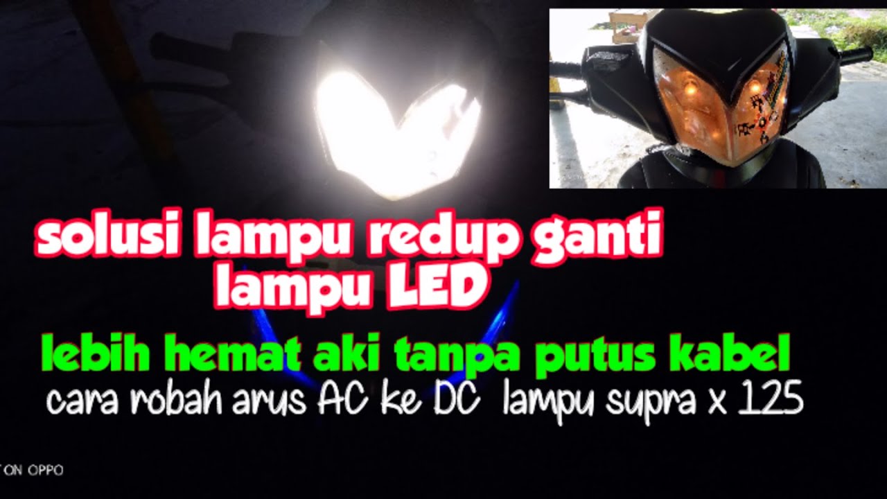 cara robah arus ac ke dc supra x 125