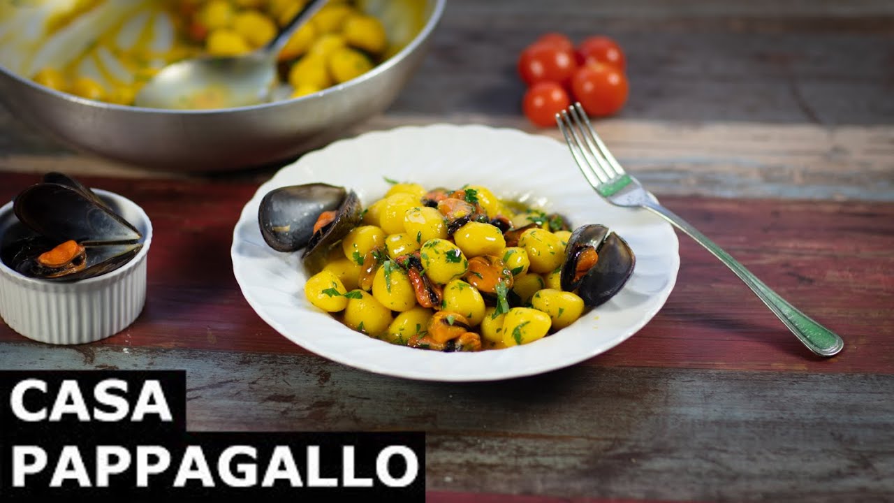 Gnocchi cozze e zafferano