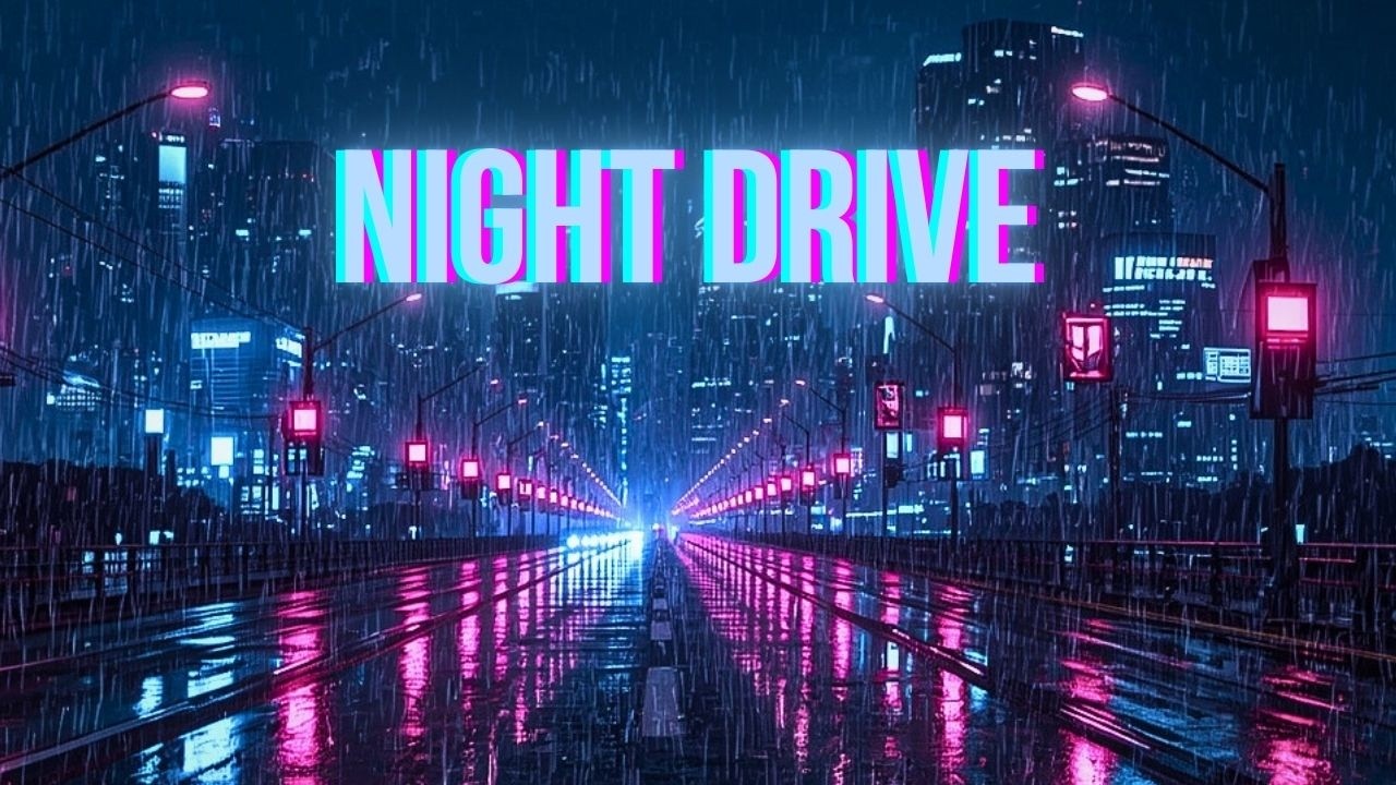 Night Drive Through Rainy Neon Streets | Dark Atmospheric Electronic