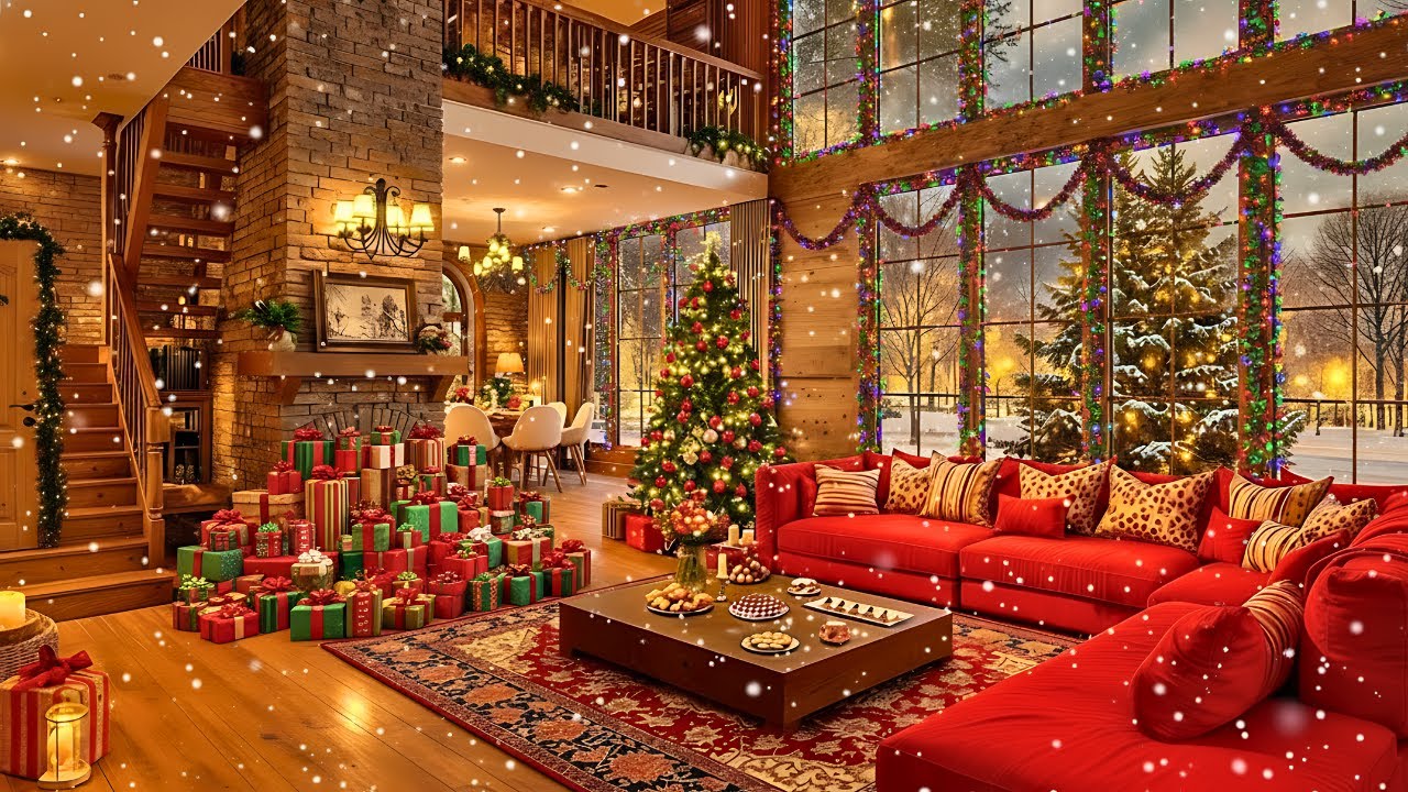 Relaxing Christmas Music 2026 🎅 Cozy Fireplace, Gentle Snow, Peaceful Winter Nights | Happy New Year