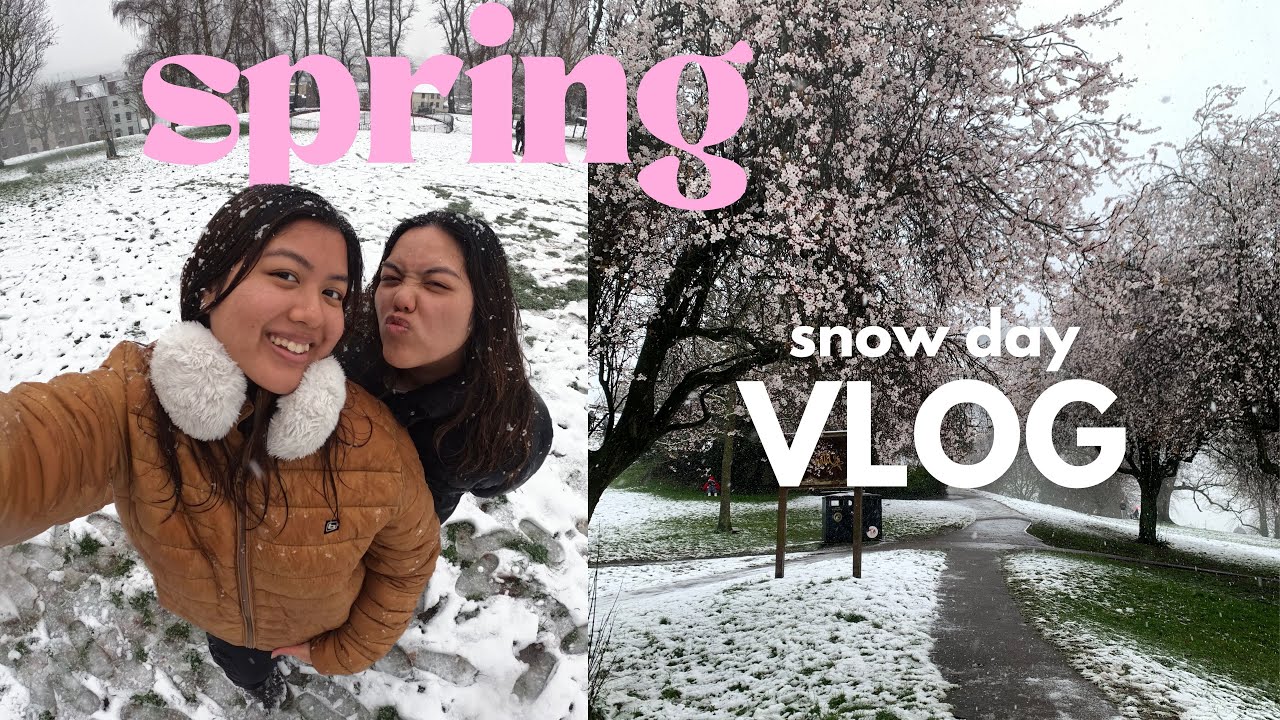 snow in SPRING! ❄️🐇🌷 university of Bristol