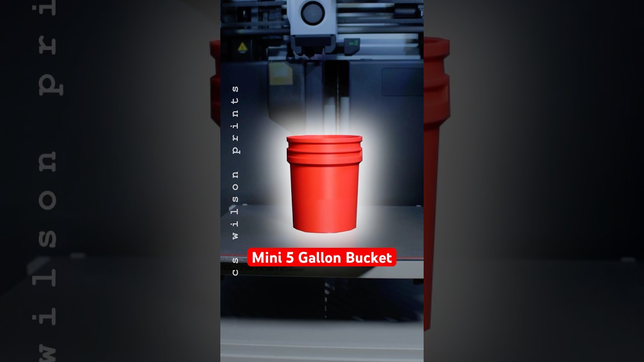 &ldquo;Mini 5 Gallon Bucket&rdquo; by @Lukeinthegarage (Thangs) #3d #3dprinting #bambu #bucket