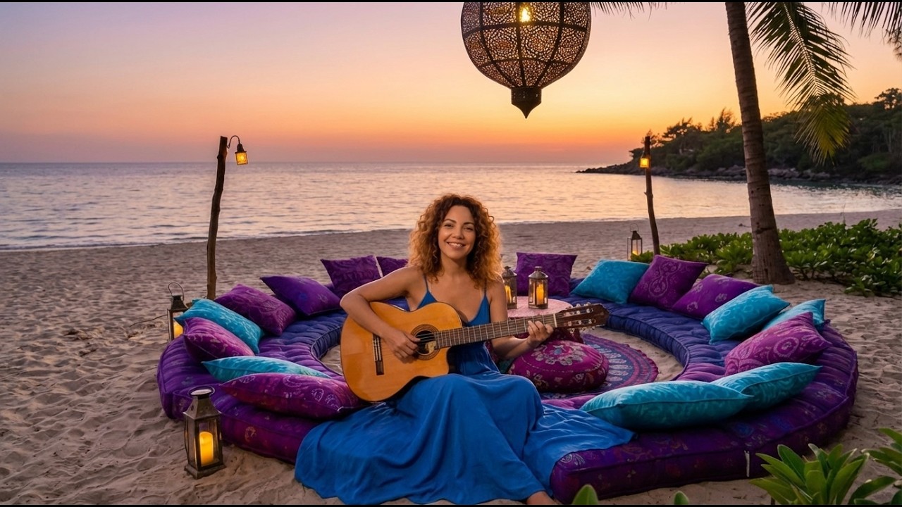 Sunset Acoustic Lofi 🌅 Relaxing Guitar Music for Study, Chill & Beach Vibes