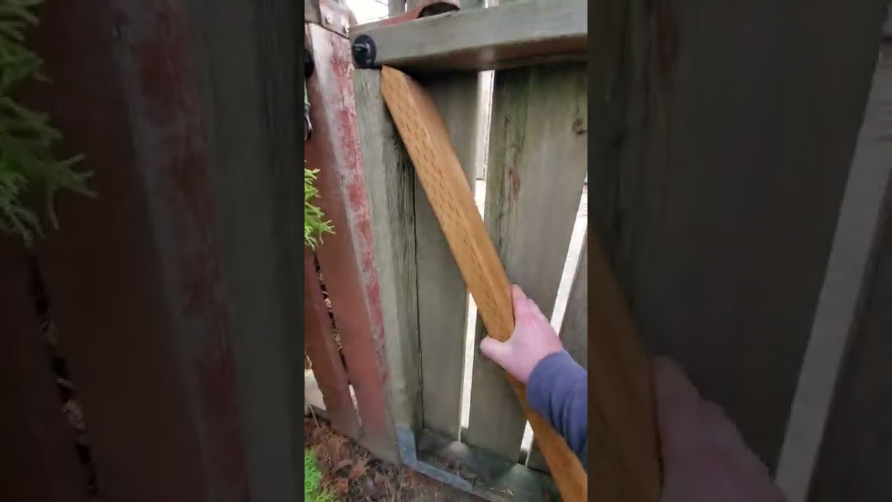 Gate repair. Adding cross brace.