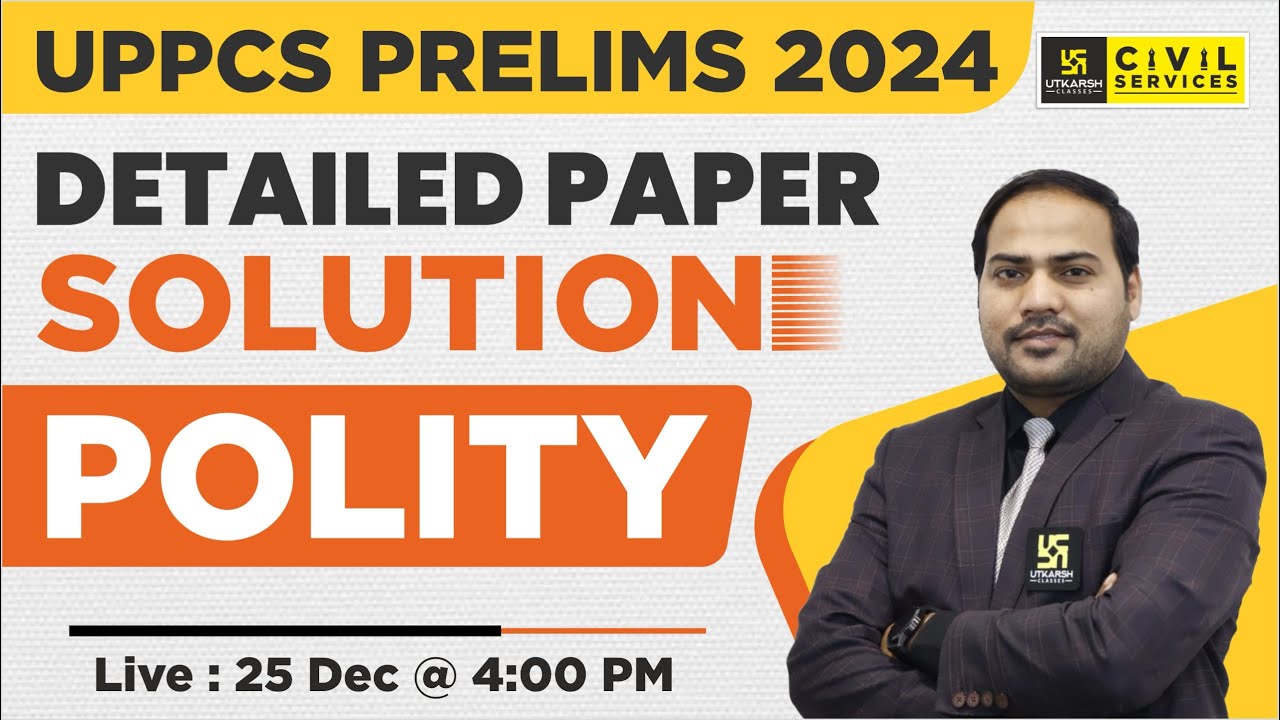 UPPCS Prelims 2024 | Polity | Detailed Paper Analysis & Answers | By Imran Sir | UPPCS Utkarsh