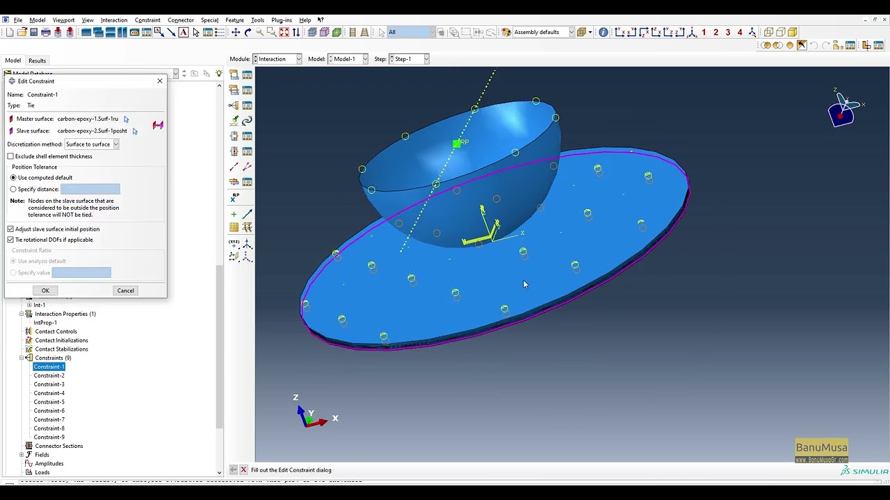 Low Velocity Impact Analysis Using 3D Hashin VUMAT - Abaqus Tutorial