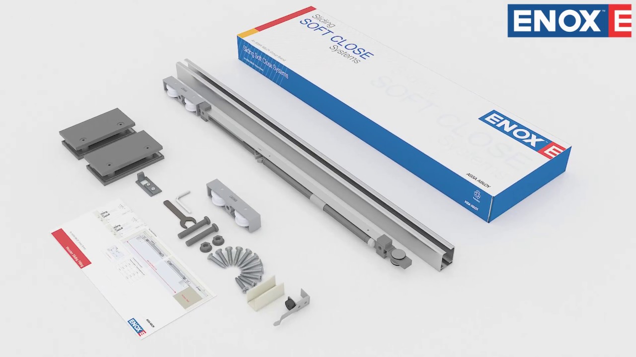 ENOX GLASS SLIDING FITTING - Single Side Soft close ESLD - 011-SD