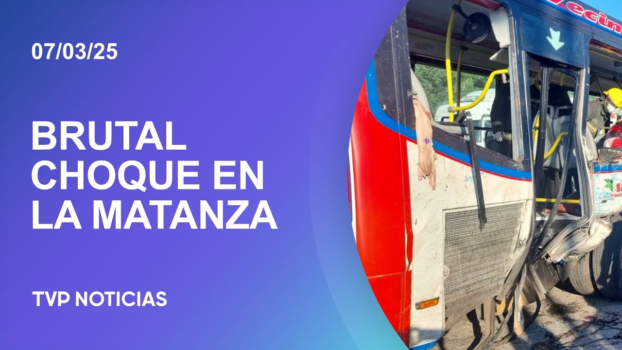 Brutal choque entre un colectivo y cami&oacute;n en La Matanza