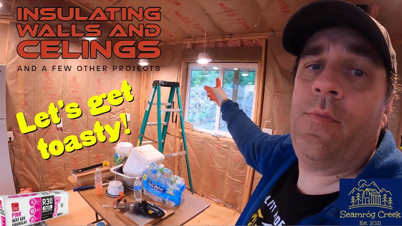 Let there be heat!  Insulating and sealing in the building interior.