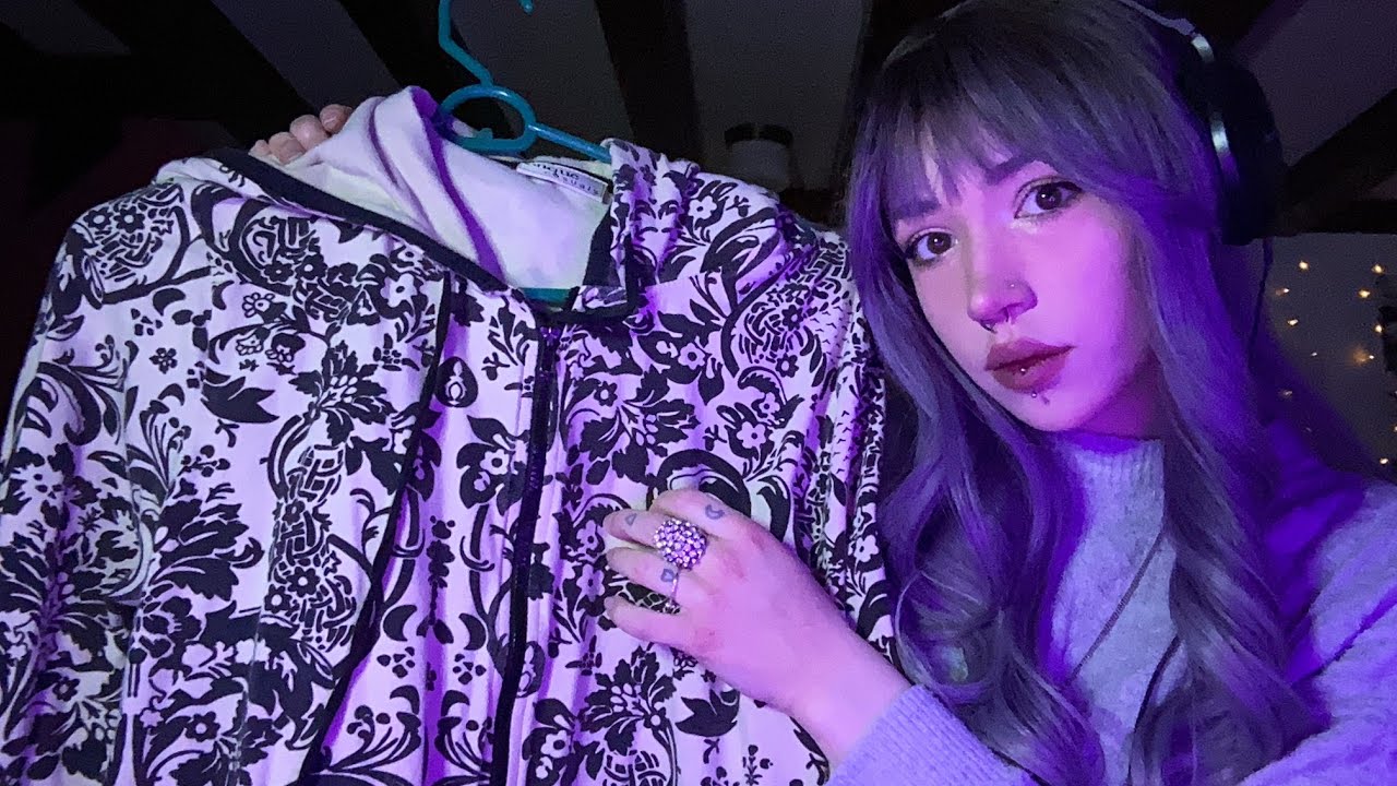Thrift Haul ASMR | Fabric Sounds, Clothes Scratching, Whispering, Rambling