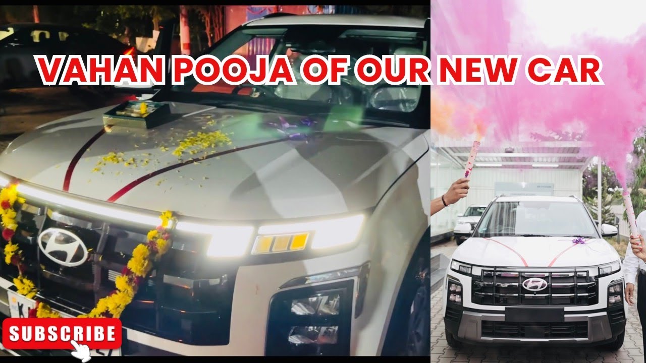 Our New Car Pooja at Temple |Vehicle Pooja |Hyundai Creta Delivery | step by step वाहन पूजा विधि
