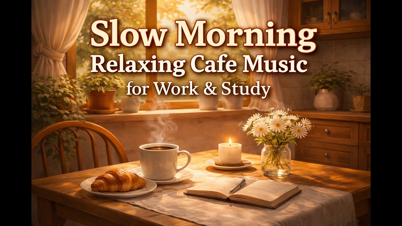 Slow Morning – Relaxing Cafe Music for Work & Study #instrumental #cafemusic #cafe #lofi #lofimusic