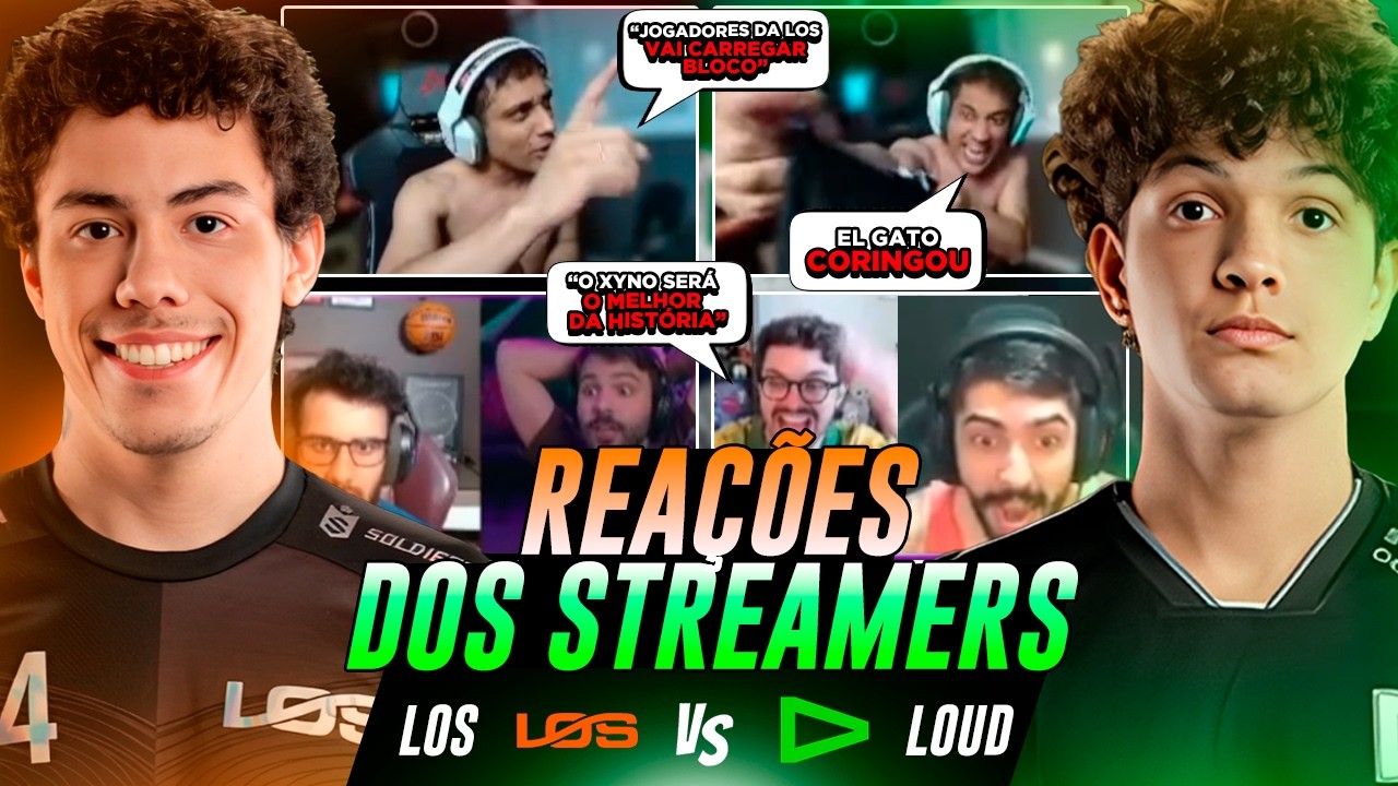 🚨 STREAMERS REAGEM e EL GATO CORINGOU COM OS JOGADROES em LOS x LOUD no CBLOL