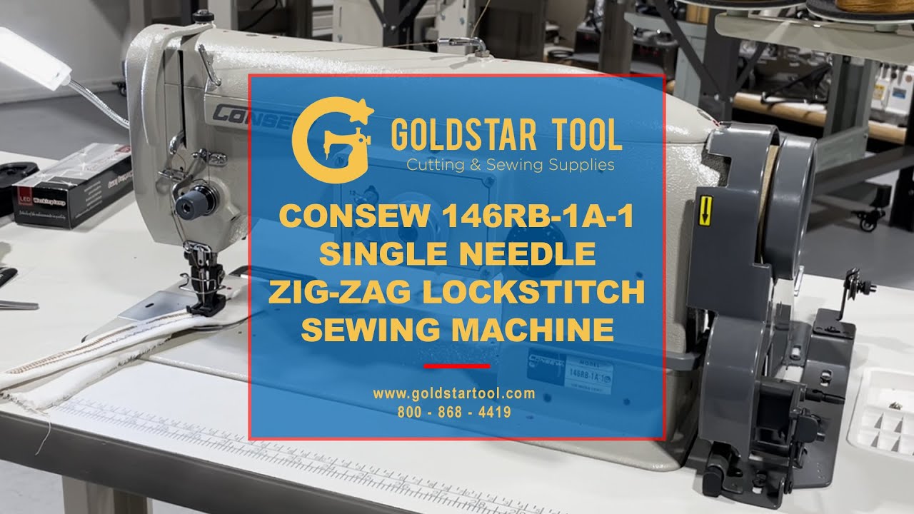 Product Showcase - Consew 146RB-1A-1 Lockstitch Sewing-Machine- Goldstartool.com - 800-868-4419