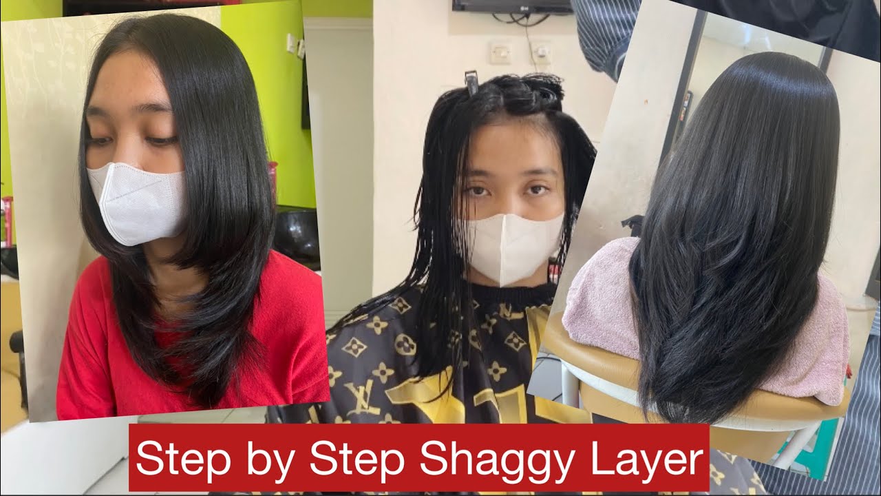 Tutorial Potong Rambut Shaggy Layer | Step by Step Potong Rambut Untuk Pemula