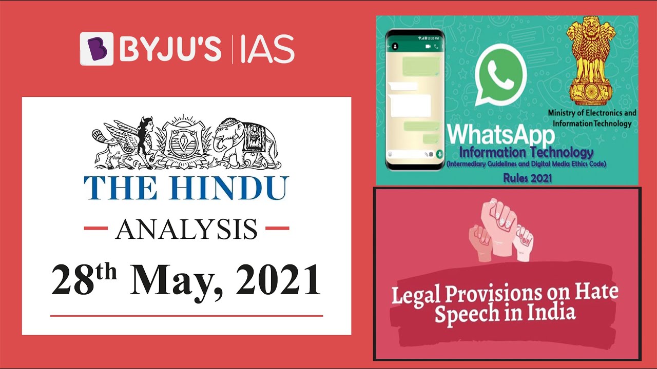 'The Hindu' Analysis for 28th May, 2021. (Current Affairs for UPSC/IAS)