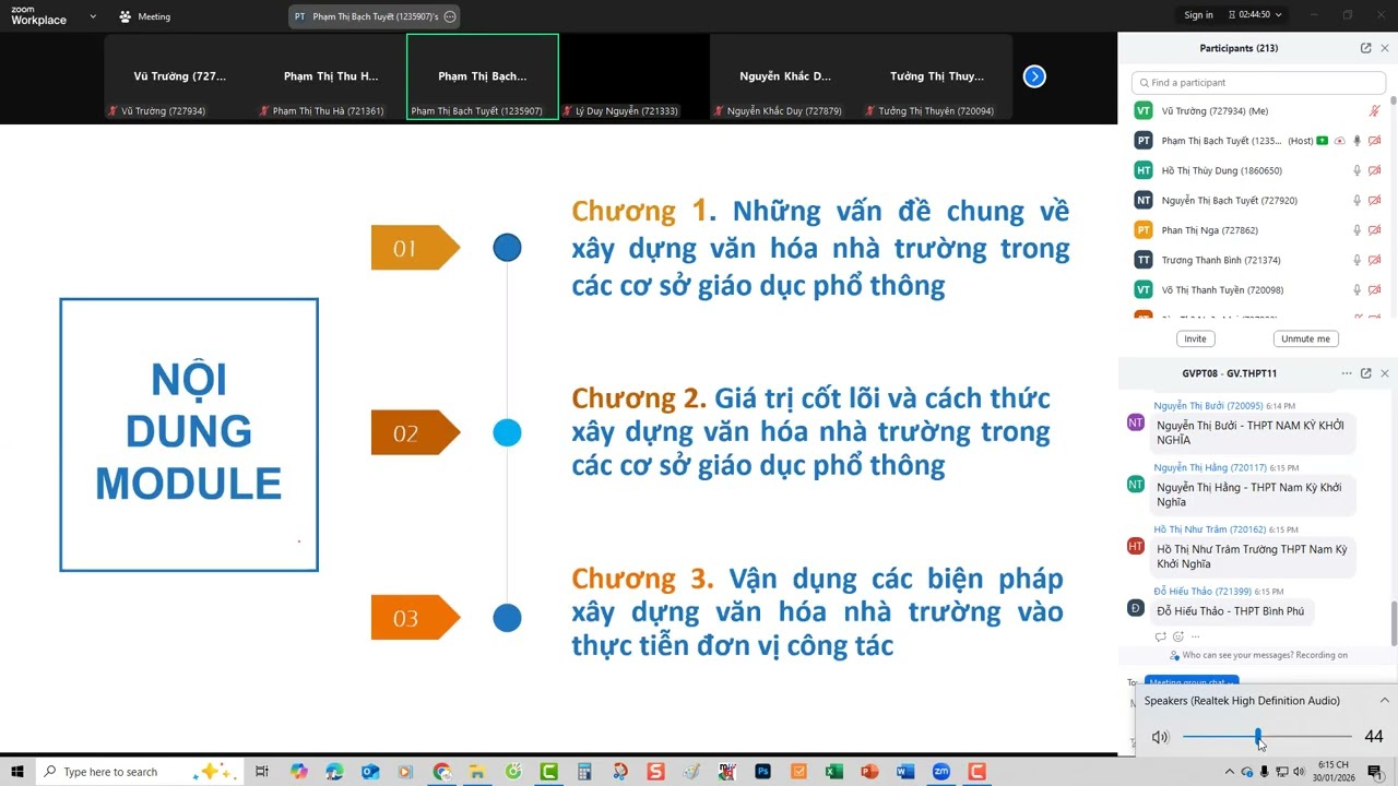 BDTX GVPT_08- Buổi tập huấn ONLINE (Buổi tối ngày 30/01/2026)
