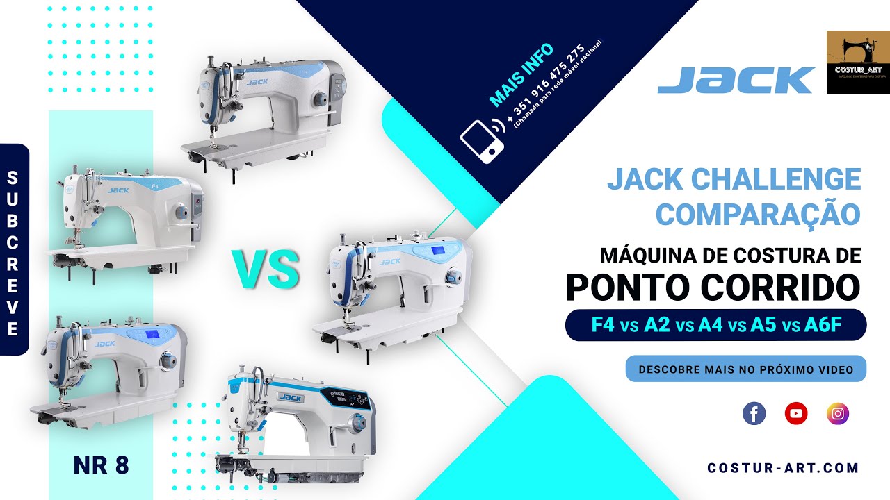 JACK CHALLENGE - Comparativo máquina JACK F4 vs A2 vs A4 vs A5 vs A6F