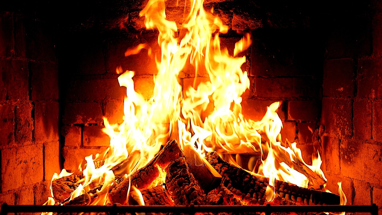 Cozy Fireplace 4K (12 HOURS). Fireplace with Crackling Fire Sounds. Fireplace Ambience
