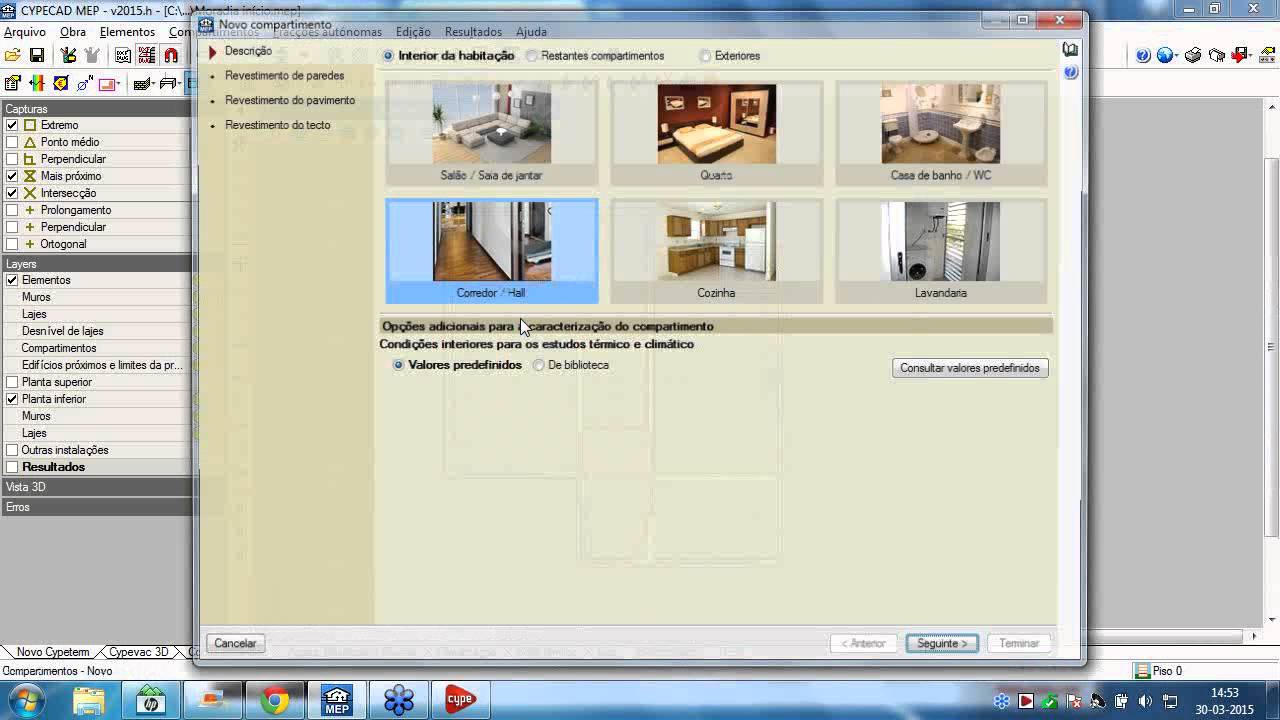 Projeto de arquitetura CYPE, projeto térmico, projeto acústico – CYPECAD MEP - 2015-03-30