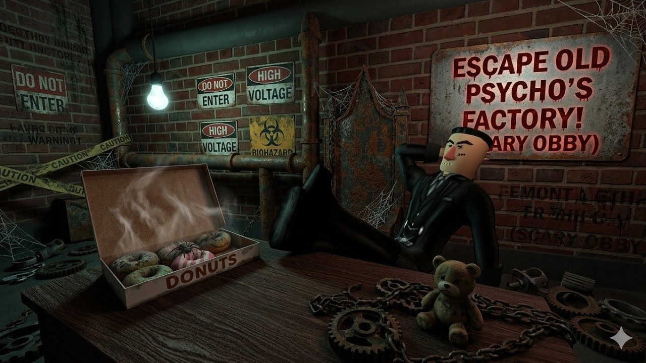 ESCAPE THE PSYCHO OR BECOME A DONUT 🍩 (ROBLOX - SCARY OBBY)
