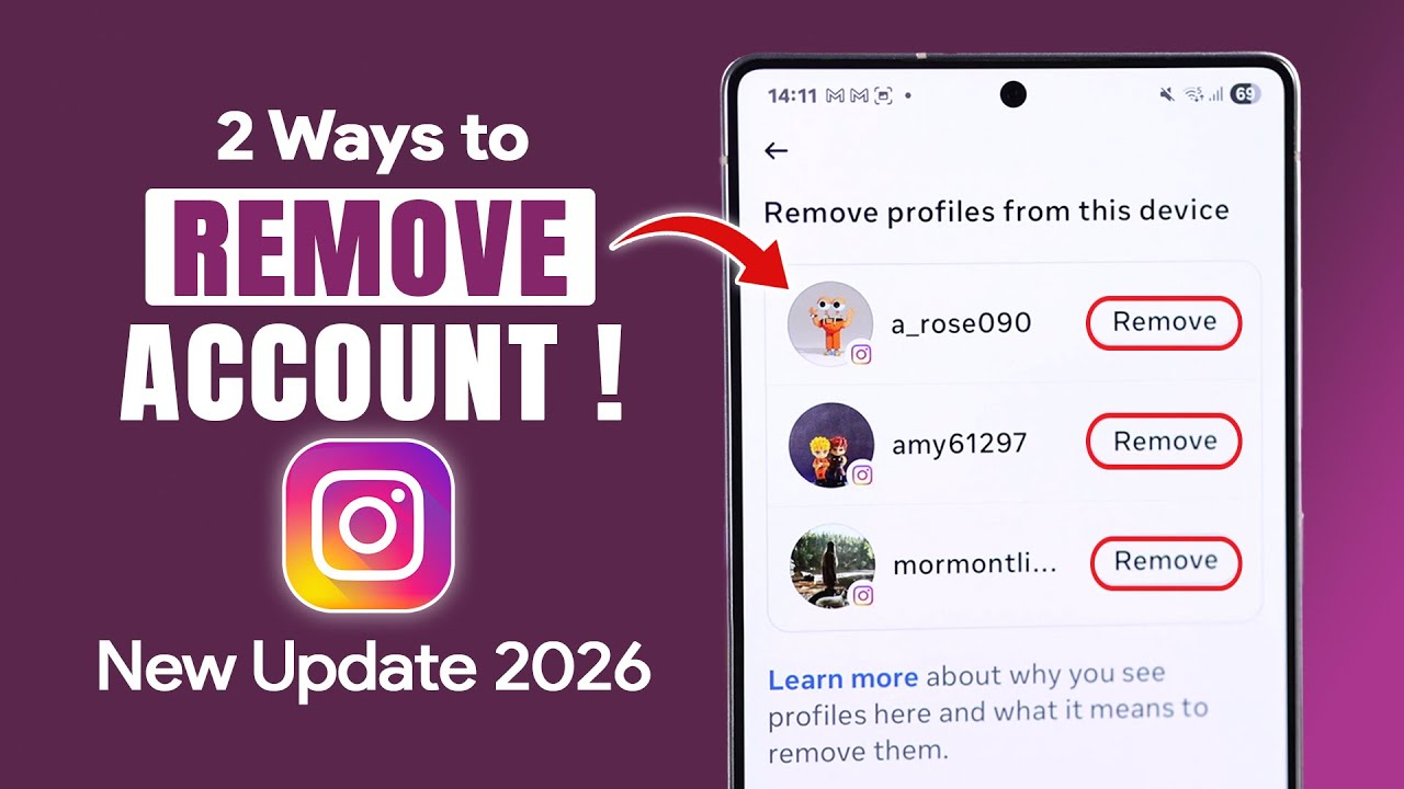 How to Remove Accounts from Instagram Account List! [2026 updated]