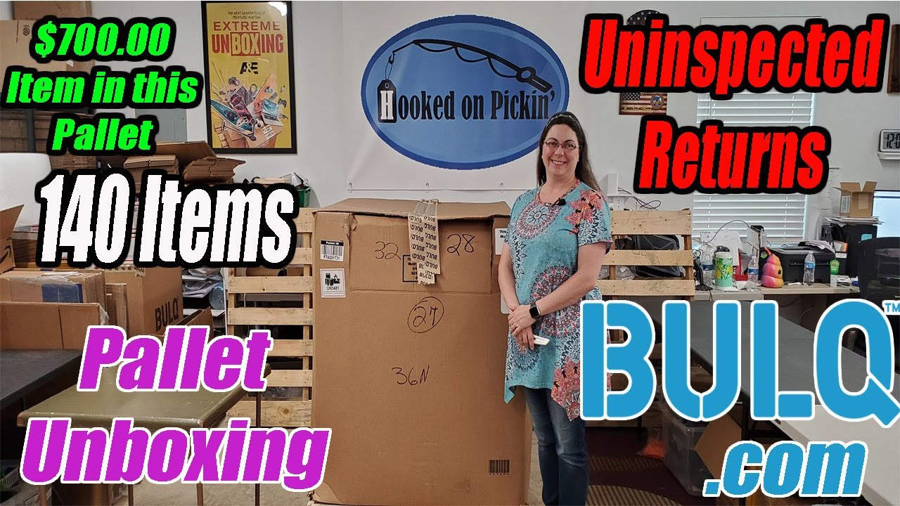 Bulq.com Pallet Unboxing - I Got a $700.00 Item! - Uninspected Returns - 140 items -Online Reselling