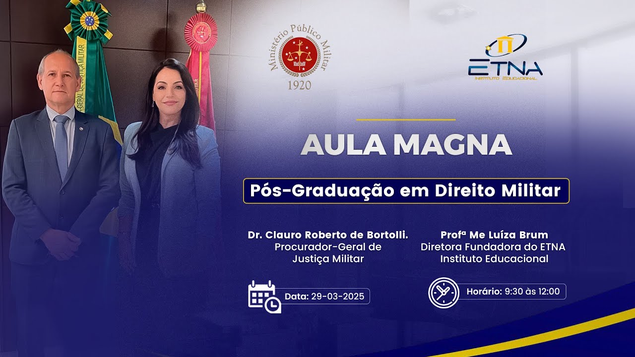 Aula Magna: Pós-Graduação em Direito Militar, Penal, Processual Penal e Disciplinar