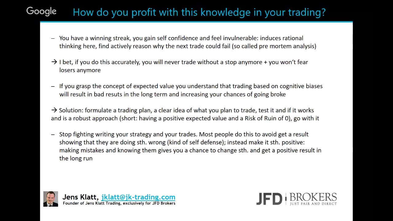 Behavioral Finance with Jens Klatt &ndash; How you Master Trading Psychology