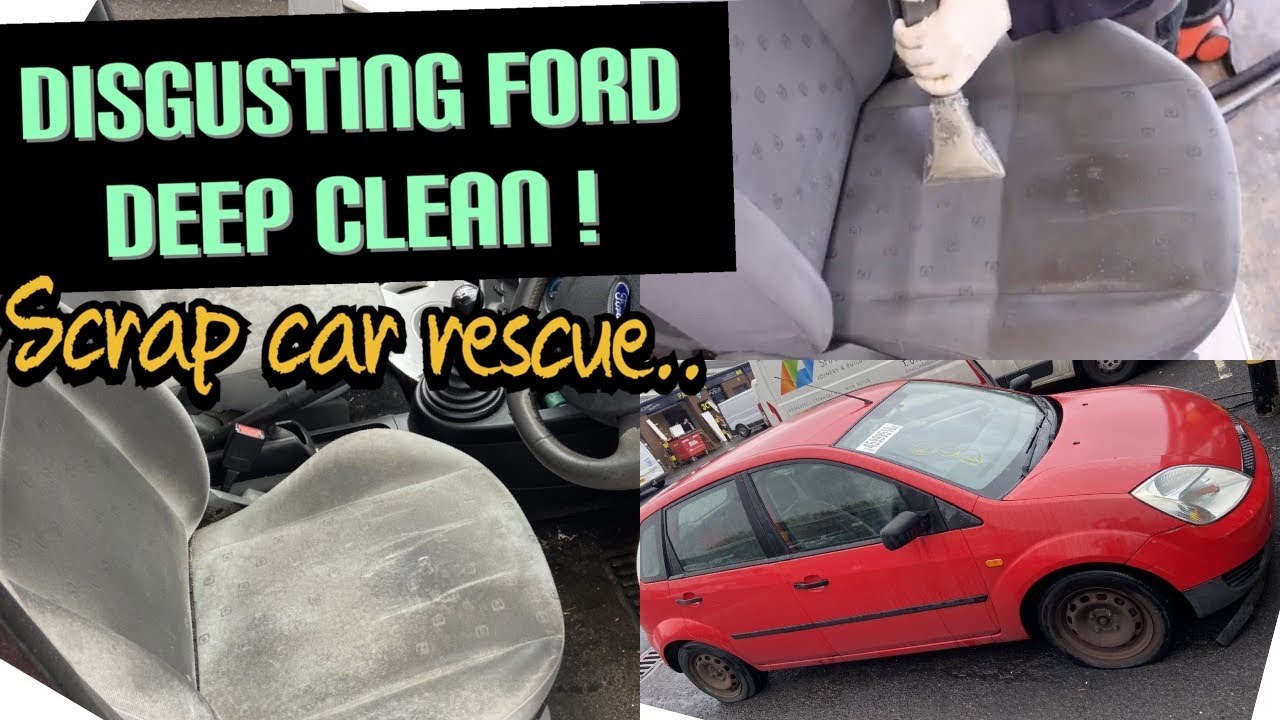 Cleaning the dirtiest car ever!  Ford Fiesta deep clean disaster detail!