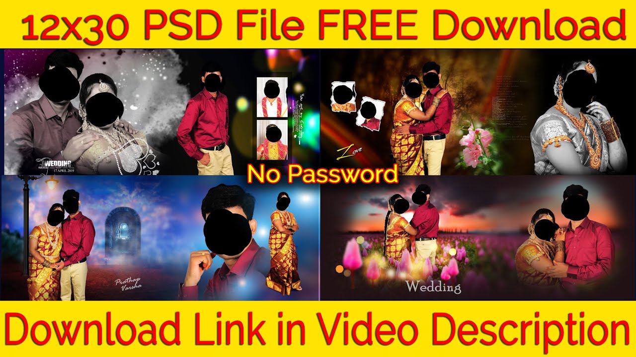 12x30 Indian wedding PSD file FREE download | No Password | Ph&PSD