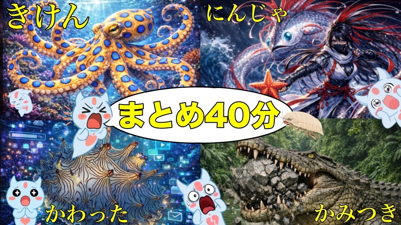 【長時間まとめ】海の危険、変わった名前、忍者のような生き物、噛みつきランキング