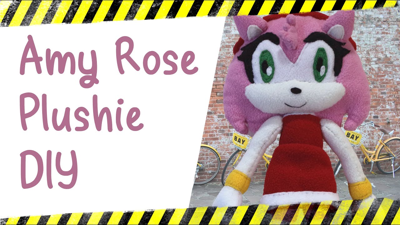 How to make Amy Rose plush toy? DIY Amy Rose plushie tutorial EASY(FREE Pattern)Tutorial